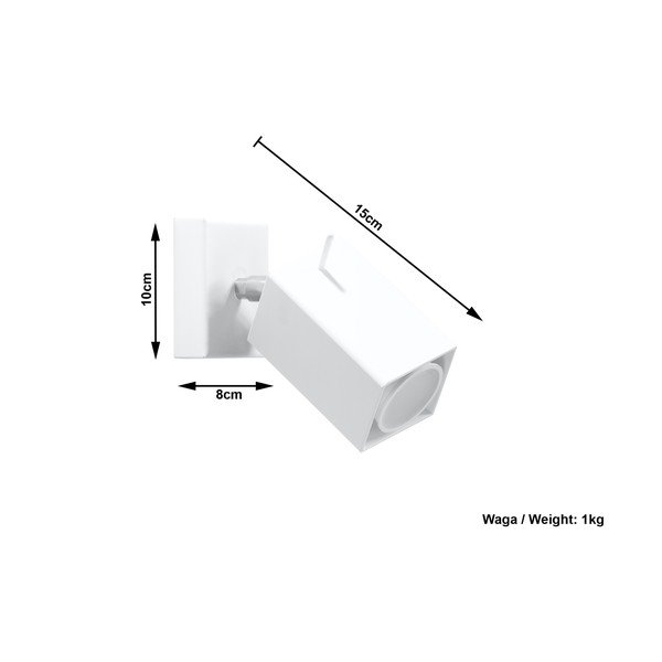 Bílé nástěnné svítidlo Sollux Toscana-image-4