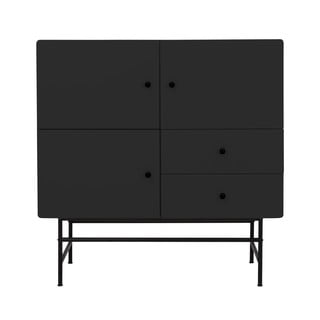 Černá vysoká komoda 106x107 cm Cocktail - Tenzo