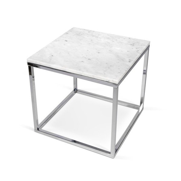 Bílý stolek s dekorem mramoru TemaHome Prairie-image-3