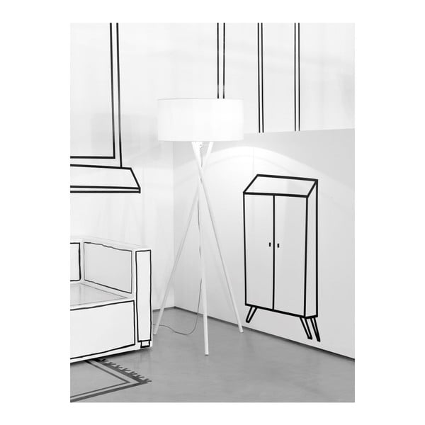 Bílá stojací lampa (výška 175 cm) Hampton – it's about RoMi-image-1
