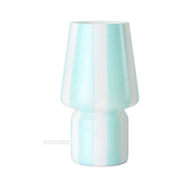 Bílá/modrá skleněná stolní lampa (výška 21,5 cm) Carlo – Ellos Home