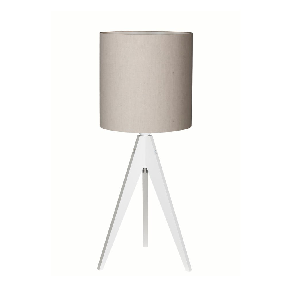 Stolní lampa Artist Grey Linnen/White, 40x25 cm