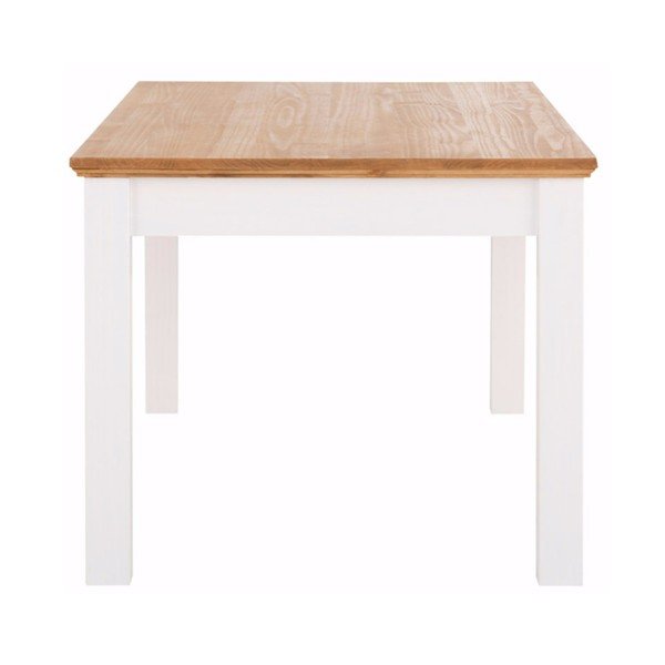 Bílý jídelní stůl z masivního borovicového dřeva se zásuvkou Støraa Suzie-image-3
