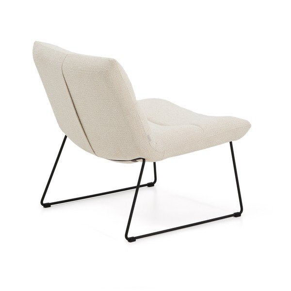 Béžové žinylkové křeslo Asen – Kave Home-image-4