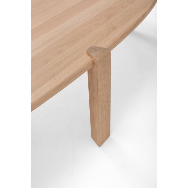 Konferenční stolek z dubového dřeva v přírodní barvě 80x150 cm Kulin – Gazzda-image-4