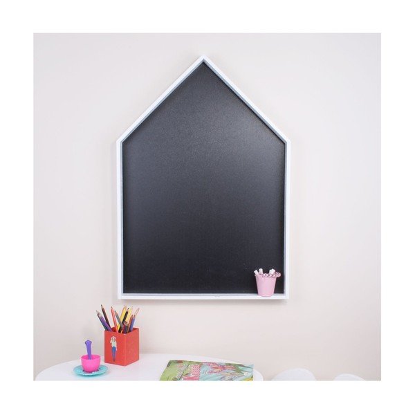 Bílá nástěnná police s tabulí North Carolina Scandinavian Home Decors Maison L