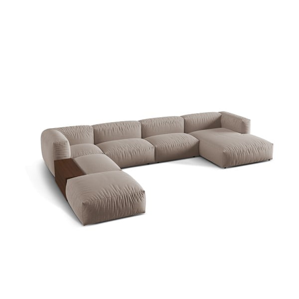 Béžová modulární rohová pohovka (levý roh/do "U") Martina – Micadoni Home-image-2
