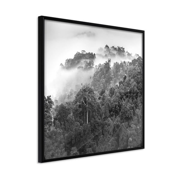 Plakát v rámu Artgeist Foggy Forest, 20 x 20 cm