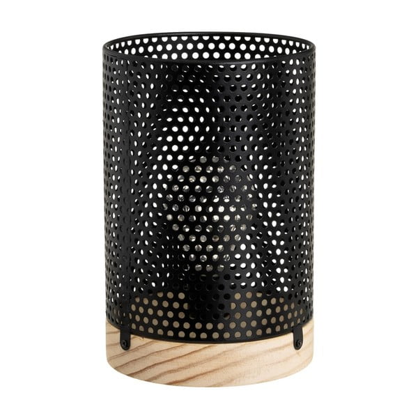 Černá stolní lampa s kovovým stínidlem (výška 20 cm) – Casa Selección