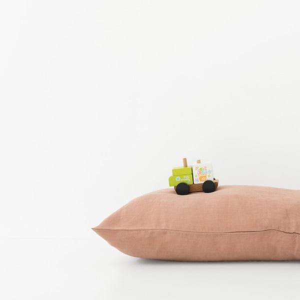 Dětský oranžový lněný povlak na polštář Linen Tales Nature, 40 x 60 cm-image-2