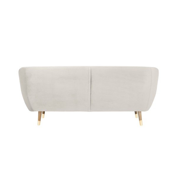 Krémová sametová pohovka Mazzini Sofas Benito, 188 cm-image-4