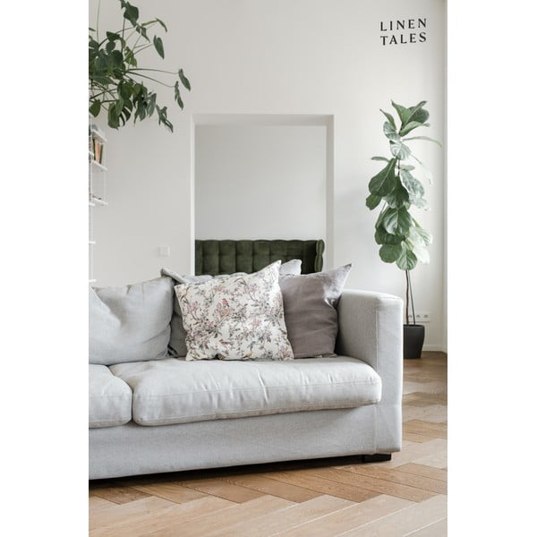 Popelavě šedý lněný povlak na polštář Linen Tales, 45 x 45 cm-image-1