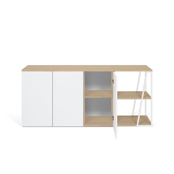 Bílá komoda TemaHome Albi, šířka 190 cm-image-2