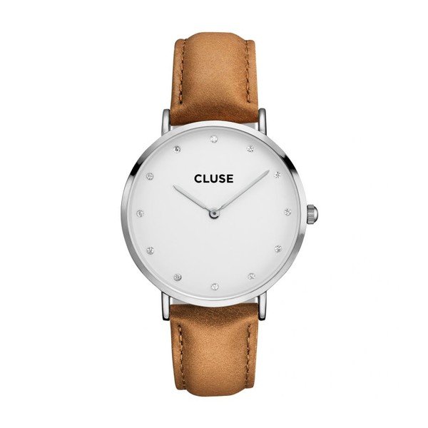 Hodinky Cluse La Bohéme Silver Stones/White Caramel
