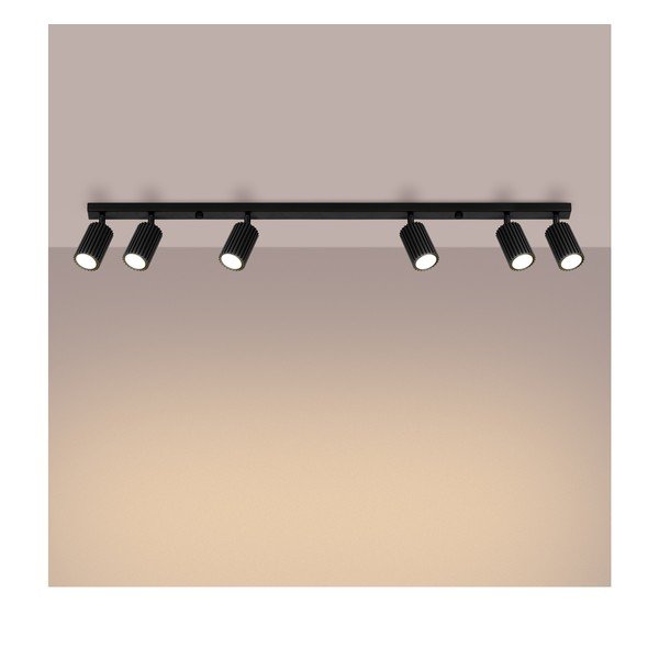 Černé bodové svítidlo 6,5x117 cm Gleam – Sollux-image-2