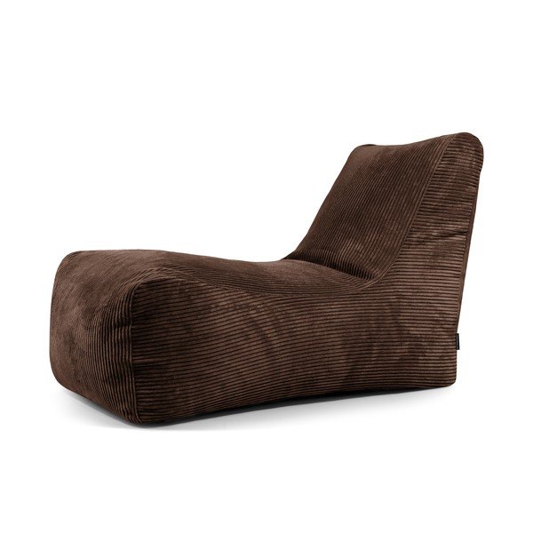 Tmavě hnědý manšestrový sedací vak Lounge – SLOWDOWN