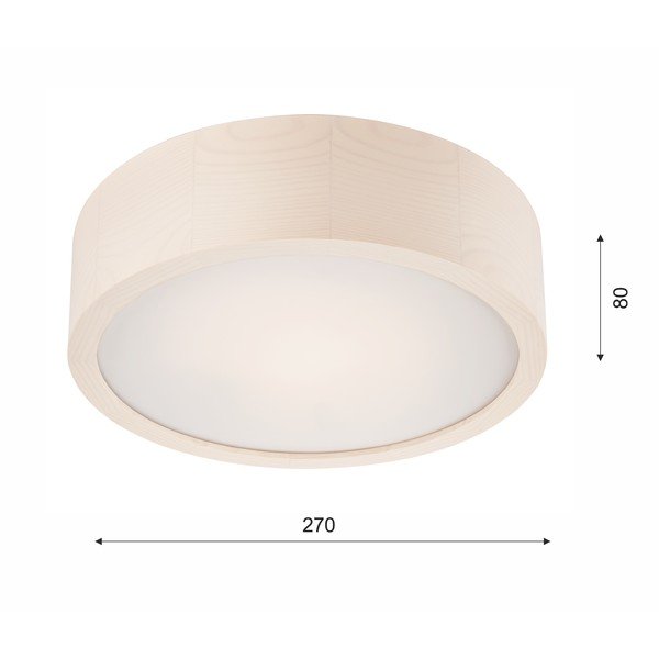 Bílé stropní svítidlo se skleněným stínidlem ø 27 cm Eveline – LAMKUR-image-4