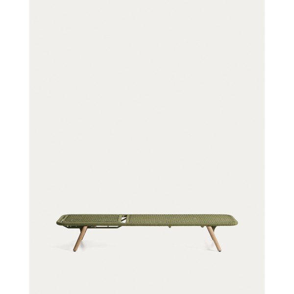 Zelené kovové polohovací zahradní lehátko Dandara – Kave Home-image-3