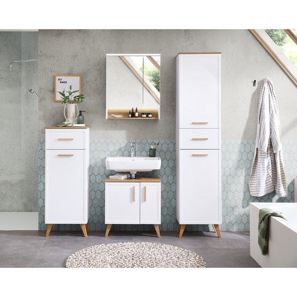 Bílá koupelnová skříňka 72x60 cm Quickset 383 – Pelipal-image-4