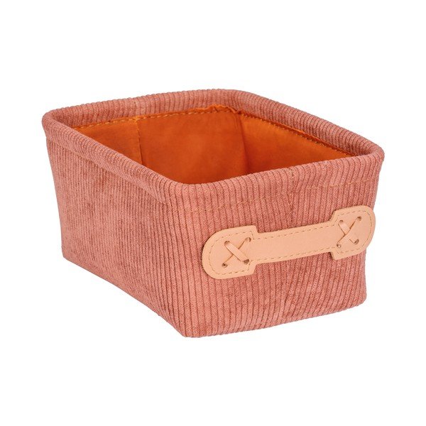 Růžový úložný box Wenko Anela, 19 x 9 cm