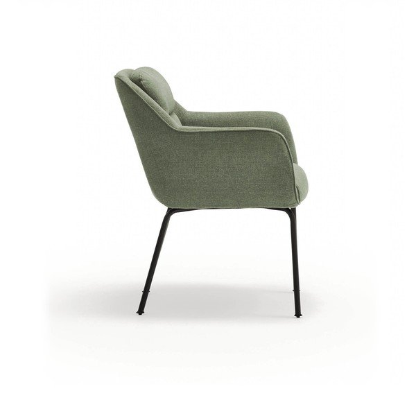 Zelené čalouněné jídelní křeslo s područkami Sadira – Teulat-image-3