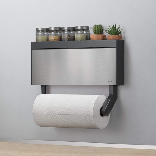 Nástěnný držák na kuchyňské role a fólie Metaltex Tango Inox-image-1