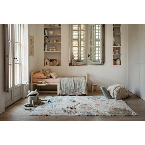 Světle zelený látkový dětský koš na hračky ø 23x35 cm Fred the Frog – Lorena Canals-image-4