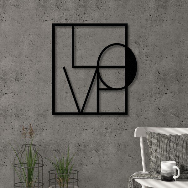 Nástěnná kovová dekorace Love-image-1