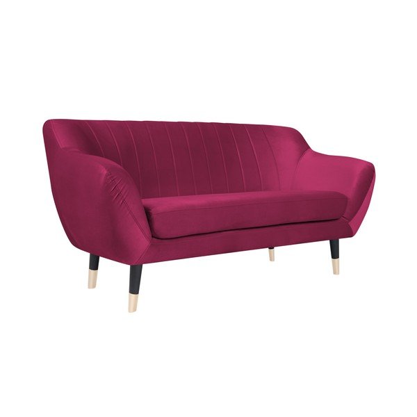 Růžová pohovka s černými nohami Mazzini Sofas Benito, 158 cm-image-2