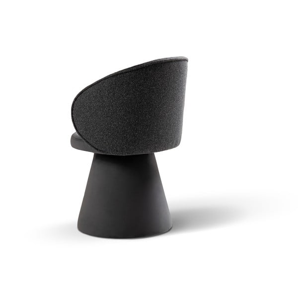 Tmavě šedé sametové křeslo Inez – Micadoni -image-4