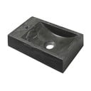 Černé kamenné umývátko 40x22 cm Blok – Sapho