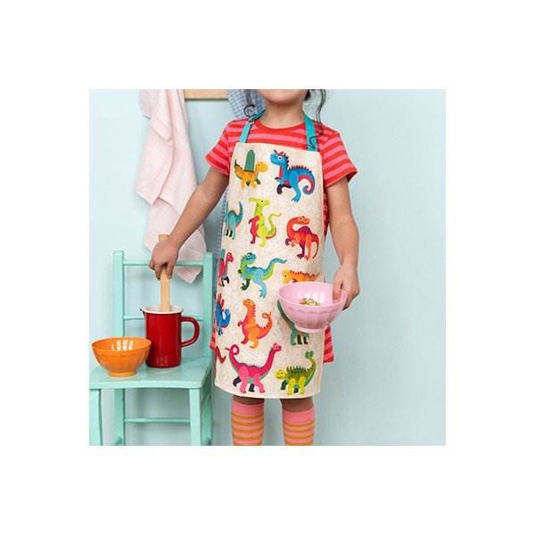 Bavlněná dětská zástěra Baby Dinos – Rex London-image-1