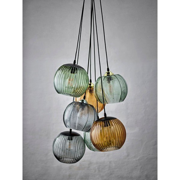 Zelené skleněné LED závěsné svítidlo ø 23 cm Sybia – Bloomingville-image-2