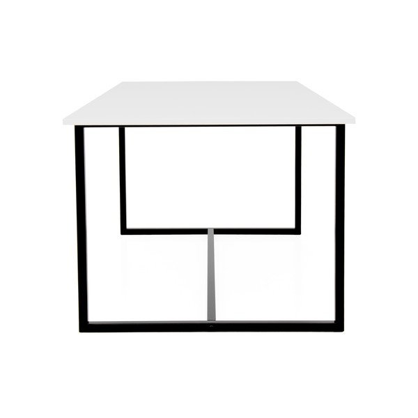 Bílý jídelní stůl s černým kovovým podnožím Tenzo Mello-image-2