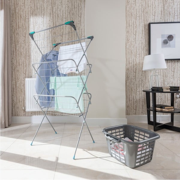 Třípatrový sušák na prádlo ve stříbrné barvě - Addis-image-4