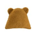 Hnědý dětský pohovkový polštář z textilie bouclé Bear – Wigiwama