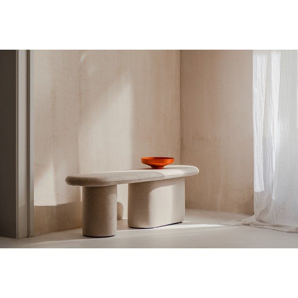 Béžová vlněná polstrovaná lavice Rull – noo.ma-image-3