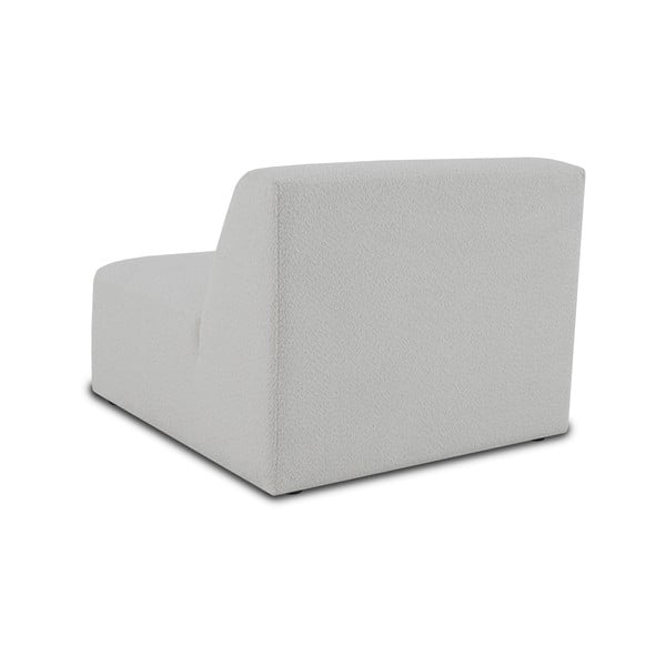 Bílý modul pohovky z textilie bouclé (středový díl) Roxy – Scandic-image-3