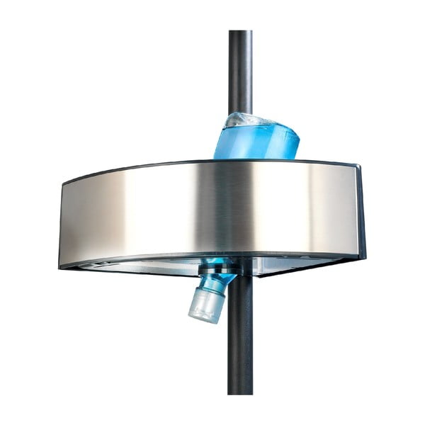 Teleskopická rohová police do sprchy Wenko Prea Silver/Black, 27 x 20 cm-image-1