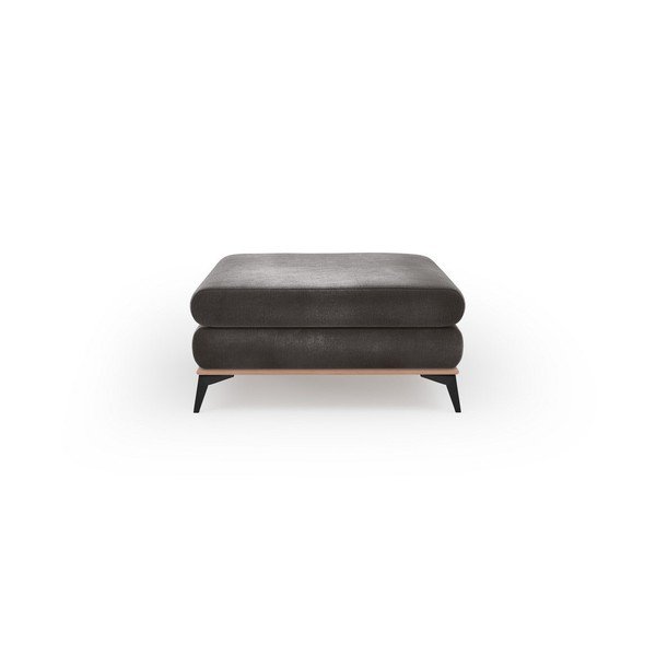 Tmavě hnědý puf se sametovým potahem Windsor & Co Sofas Astre-image-2