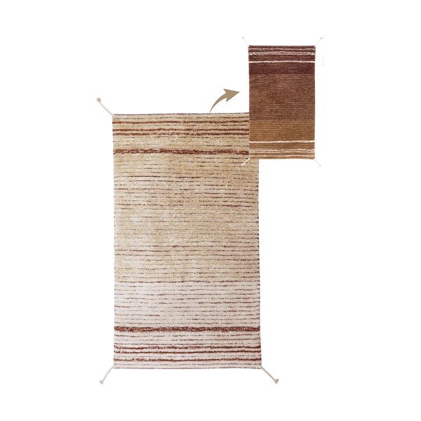 Bavlněný koberec v cihlové barvě 80x140 cm Twin Toffee – Lorena Canals-image-3