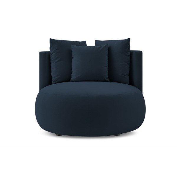 Tmavě modré sametové křeslo Cesar – Bobochic Paris-image-3