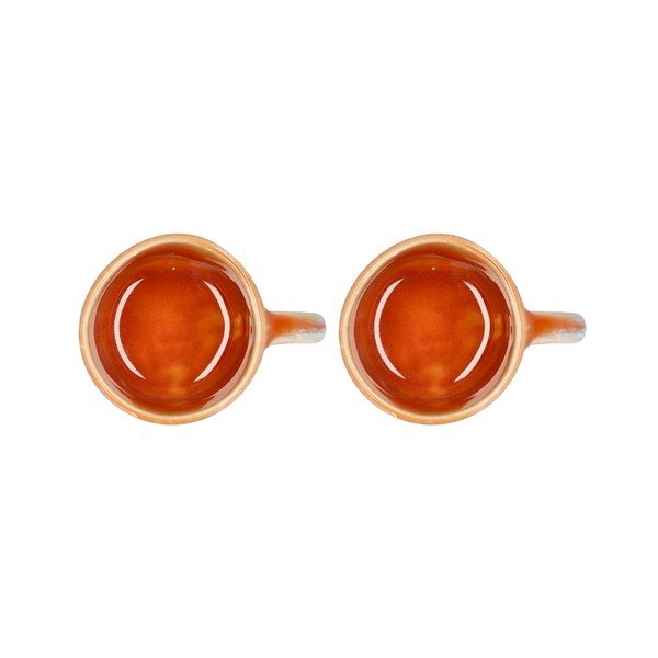 Oranžové hrnky na espresso z kameniny v sadě 2 ks 80 ml Styles – Villa Collection-image-2