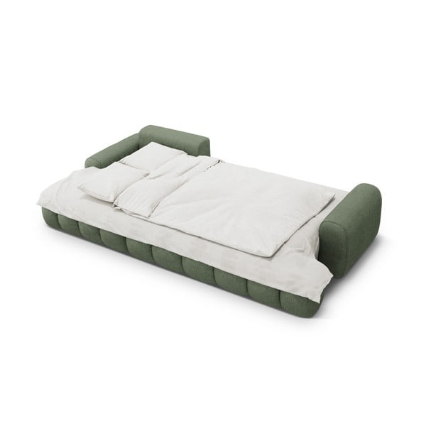 Zelená rozkládací/s úložným prostorem rohová pohovka (levý roh/s lenoškou) Linz – Cosmopolitan Design-image-4