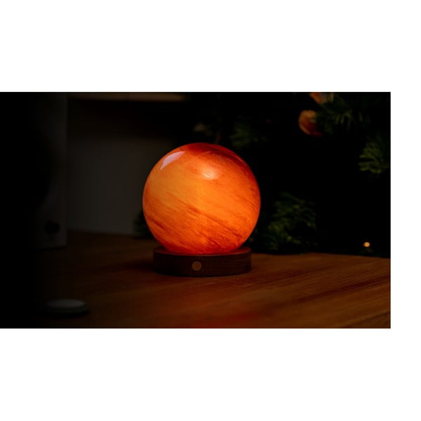 Tmavě hnědá světelná dekorace na USB ø 12 cm Sand Storm – Gingko-image-1