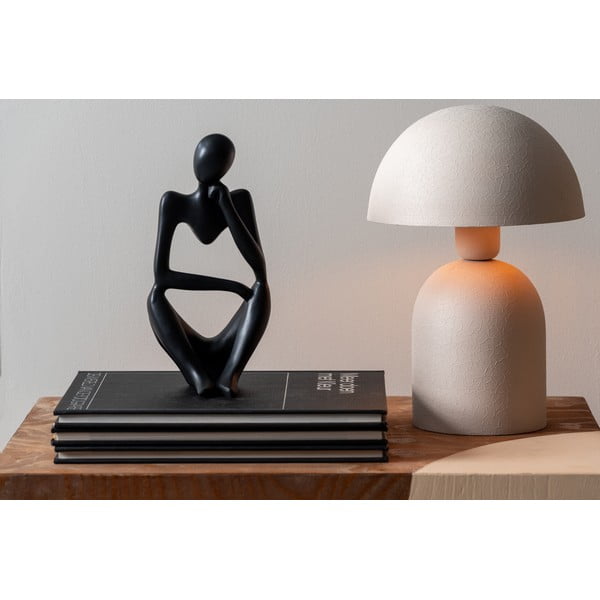 Krémová stolní lampa (výška 29 cm)  Boaz  – Leitmotiv-image-1