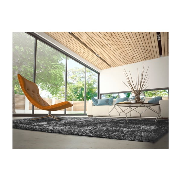 Antracitový koberec 140x200 cm Aloe Liso – Universal-image-1