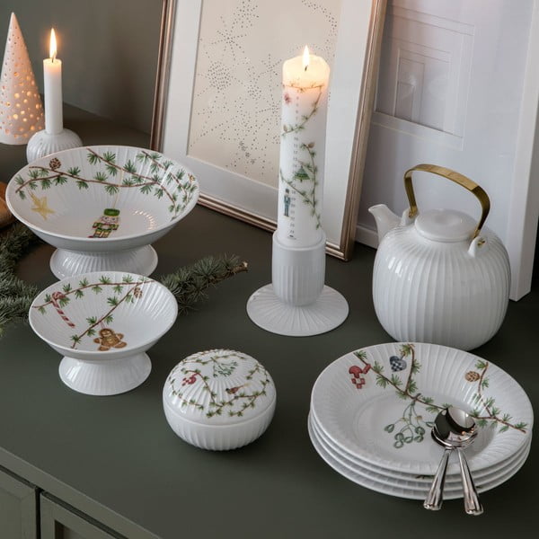 Bílý hluboký  porcelánový talíř s vánočním motivem ø 21 cm Hammershøi Christmas – Kähler Design-image-3