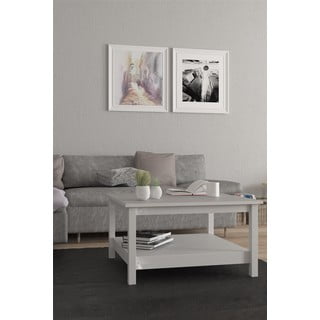 Bílý konferenční stolek 81x81 cm Madrid - Tvilum