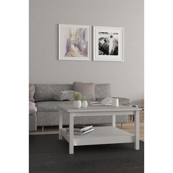 Bílý konferenční stolek 81x81 cm Madrid - Tvilum-image-1